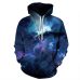 Space Galaxy 3d Sweatshirts Men/Women Hoodies With Hat Print Stars Nebula Spring Autumn Winter Loose Thin Hooded Hoody Tops