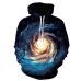 Space Galaxy 3d Sweatshirts Men/Women Hoodies With Hat Print Stars Nebula Spring Autumn Winter Loose Thin Hooded Hoody Tops