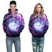 Space Galaxy 3d Sweatshirts Men/Women Hoodies With Hat Print Stars Nebula Spring Autumn Winter Loose Thin Hooded Hoody Tops