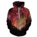 Space Galaxy 3d Sweatshirts Men/Women Hoodies With Hat Print Stars Nebula Spring Autumn Winter Loose Thin Hooded Hoody Tops