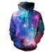 Space Galaxy 3d Sweatshirts Men/Women Hoodies With Hat Print Stars Nebula Spring Autumn Winter Loose Thin Hooded Hoody Tops