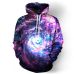 Space Galaxy 3d Sweatshirts Men/Women Hoodies With Hat Print Stars Nebula Spring Autumn Winter Loose Thin Hooded Hoody Tops