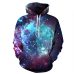 Space Galaxy 3d Sweatshirts Men/Women Hoodies With Hat Print Stars Nebula Spring Autumn Winter Loose Thin Hooded Hoody Tops