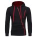 Sportswear men Solid casual High quality Cotton Slim Hoodies fashion men  Drawstring Oblique zipper Cardigan Hooded Sweatshirt