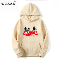 Stranger Things Hoodies Men Women Letters Print Autumn Harajuku Hip Hop Sweatshirt Man Fashion Winter Fleece Jumper Drop