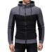 Sweatshirt Mens Autumn Winter Casual Packwork Slim Fit Sweatshirt Hoodies Top Men's zipper Warm Outdoor sport Top oct23