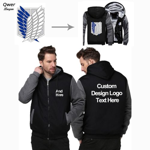 US Size Custom Mens Hoodies DIY Print LOGO Design Hoodie Winter Fleece Thicken Coat Jacket Sweatshirts Drop Shipping