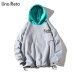 Una Reta Men Sweatshirt New Hip Hop print Warm Fleece Sweatshirts Man Pullover tops Casual Autumn Winter Hoodie Mens Streetwear