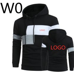 W0 2019 Men's Leisure Harajuku Hoodies Print Logos Hoody Spring Slim Male Patchwork Sweatshirts Man Hooded Sports Streetwear Top