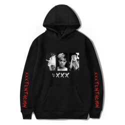 WBDDT Xxxtentacion Hoodies Men Belt Pullover Front Pocket Streetwear Cotton Sweatshirt Hip Hop Outerwear Drop Shipping