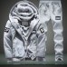 Winter Inner Fleece Hoodies Men 2018 Casual Hooded Warm Sweatshirts Male Thicken Tracksuit 2PC Jacket+Pant Men Moleton Masculino