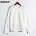 XUANSHOW Casual Unisex Sold Color Clothes Fleece Long Sleeve Man Woman Pullover Bluzy Moletom Feminino Inverno S-5XL