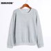 XUANSHOW Casual Unisex Sold Color Clothes Fleece Long Sleeve Man Woman Pullover Bluzy Moletom Feminino Inverno S-5XL