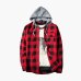 vetement femme 2019 hoodies Tracksuit Men's Autumn Casual Plaid Shirts Long Sleeve Pullover Shirt Top Hooded Blouse Sportswear