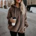 2018 Autumn Winter Warm Hoodies Sweatshirt Women Hoodies Casual Velvet Pocket Long Sleeve Pullover Hooded Top Plus Size Coats