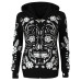 2018 Autumn Women Hoodies Long Sleeve Skull Print Hooded Pullover Winter Ladies Sweatshirts Blouse Tops Shirt Plus Size 5XL