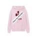 2018 Women Oversized Lounge-ready Style Hooded Cotton Sweatshirt Hoodie With Dropped Shoulders & Front Logo & Kangaroo Pockets