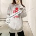 2018 Women Oversized Lounge-ready Style Hooded Cotton Sweatshirt Hoodie With Dropped Shoulders & Front Logo & Kangaroo Pockets