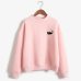 2019 Autumn Casual Harajuku Kawaii Black Cat Sweatshirts Women Long Sleeve Turtleneck Tops Pullover Funny Cartoon Print Hoodies