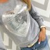 2019 Autumn Women Sequined Heart Pullovers O-neck Long Sleeve Sweatshirts Lady Tracksuits Casual Tops Jumper Sudaderas Mujer