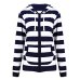 2019 Autumn Women Striped Hoodies Sweatshirt Long Sleeve Hooded Zipper Pockets Jackets Casual Plus Size Tracksuit Womens Clothes