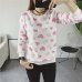 2019 New Women's Cute Print Hoodie Winter Long Sleeve Casual Sweatshirt Moleton Women's Oversized Clothing