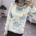 2019 New Women's Cute Print Hoodie Winter Long Sleeve Casual Sweatshirt Moleton Women's Oversized Clothing