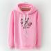 2019 Women's Hooded Sweatshirt New Casual Top Applique Lettering Rose Solid Slim Women's Fashion Top Black and White Grey Pink