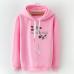 2019 Women's Hooded Sweatshirt New Casual Top Applique Lettering Rose Solid Slim Women's Fashion Top Black and White Grey Pink