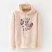 2019 Women's Hooded Sweatshirt New Casual Top Applique Lettering Rose Solid Slim Women's Fashion Top Black and White Grey Pink