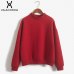 9 Colors Winter Grey Hoodie Round Neck Long Sleeve Velvet Warm Sweatshirts Women Korean Black Loose Hoodies Female Casual Coat