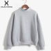 9 Colors Winter Grey Hoodie Round Neck Long Sleeve Velvet Warm Sweatshirts Women Korean Black Loose Hoodies Female Casual Coat