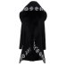 Anself Women Gothic Chic Hooded Sweatshirt Plus Size Cotton Loose Moon Plain Print Long Coat Punk Hoodie Irregular Hoodie Top