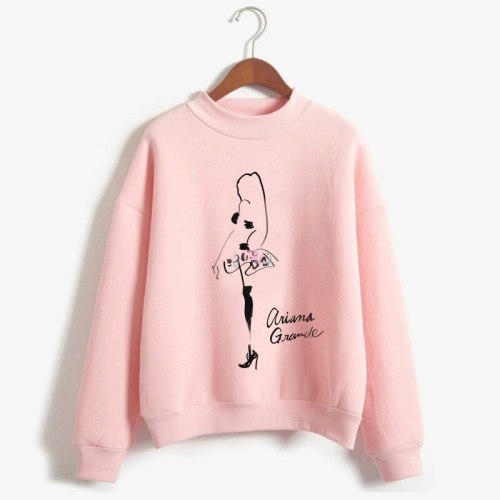 Ariana Grande Sweatshirt No Tears Left To Cry Hoodie Women Cartoon Print Harajuku God Is A Woman Sweatshirts Pullover Warm Tops