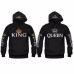 Autumn New Couple Hoody QUEEN KING Crown Printing Blue Men Women Hoodie Fashion Lovers Red Trendy Sweatshirt Casual Hooded