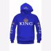 Autumn New Couple Hoody QUEEN KING Crown Printing Blue Men Women Hoodie Fashion Lovers Red Trendy Sweatshirt Casual Hooded