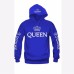 Autumn New Couple Hoody QUEEN KING Crown Printing Blue Men Women Hoodie Fashion Lovers Red Trendy Sweatshirt Casual Hooded