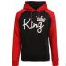 Autumn New Couple Hoody QUEEN KING Crown Printing Blue Men Women Hoodie Fashion Lovers Red Trendy Sweatshirt Casual Hooded