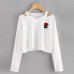 Autumn Sweatshirts For Women 2019 Rose Printed Off Shoulder Female Jumper Pullover Casual Long Sleeve Elegant Clothes Sweatshirt