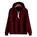 Autumn Sweatshirts Of Women Pink Long Sleeve Hoodie Pullovers Basic Hoodies Burgundy Plain Tops Moletom Feminino Sweatshirt 2019