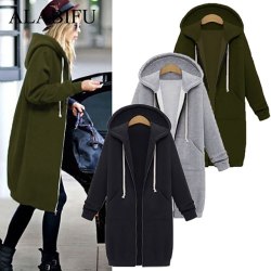 Autumn Winter Casual bts Hoodie Zipper Long Coat Sweatshirt Women Plus Size 5XL Casual Loose Oversized Jacket Coat Women Hoodies