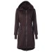 Autumn Winter Long Sweatshirt Coat Women Fashion Casual Long Zipper Hooded Jacket Hoodie Vintage Casaco Outerwear Plus Size 5X