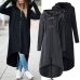 Autumn Winter Long Sweatshirt Coat Women Fashion Casual Long Zipper Hooded Jacket Hoodie Vintage Casaco Outerwear Plus Size 5X