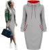 Autumn Women Sweatshirt dress Slim Long sleeve Turtleneck Drawstring Harajuku Hoodies Moletom Feminino ez*