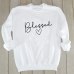 Blessed Women Sweatshirts Pink Tops Fall Clothing Christian Graphic Pullover Hoodie Long Sleeve Lady Streetwear Drop Shipping