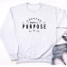 Created with A Purpose Graphic Sweatshirt Christian Religion Aesthetic Hoodie Women Pullovers Top Jesus Clothes Drop Shipping