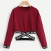 Crop sweatshirt women hoodies winter pullover Harajuku moletom Autumn Female Letters Hoodies clothes sudadera mujer