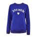 Dog Mom Women's Plus Velvet Fashionable Long Sleeve Casual Sweatshirt Printing Heart-shaped Print Kawaii Sweatshirt Clothing