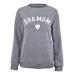 Dog Mom Women's Plus Velvet Fashionable Long Sleeve Casual Sweatshirt Printing Heart-shaped Print Kawaii Sweatshirt Clothing