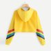 Fashion Female Long Sleeve Hoodie Pullover Sweatshirt Rainbow Letter Print Women's Sweatshirt Tops Ladies clothes felpe donna